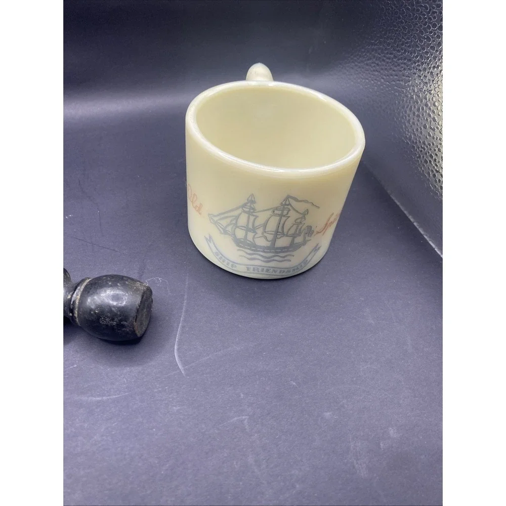 VTG Old Spice Shaving Mug Glass Shulton & Boar Bristle Brush